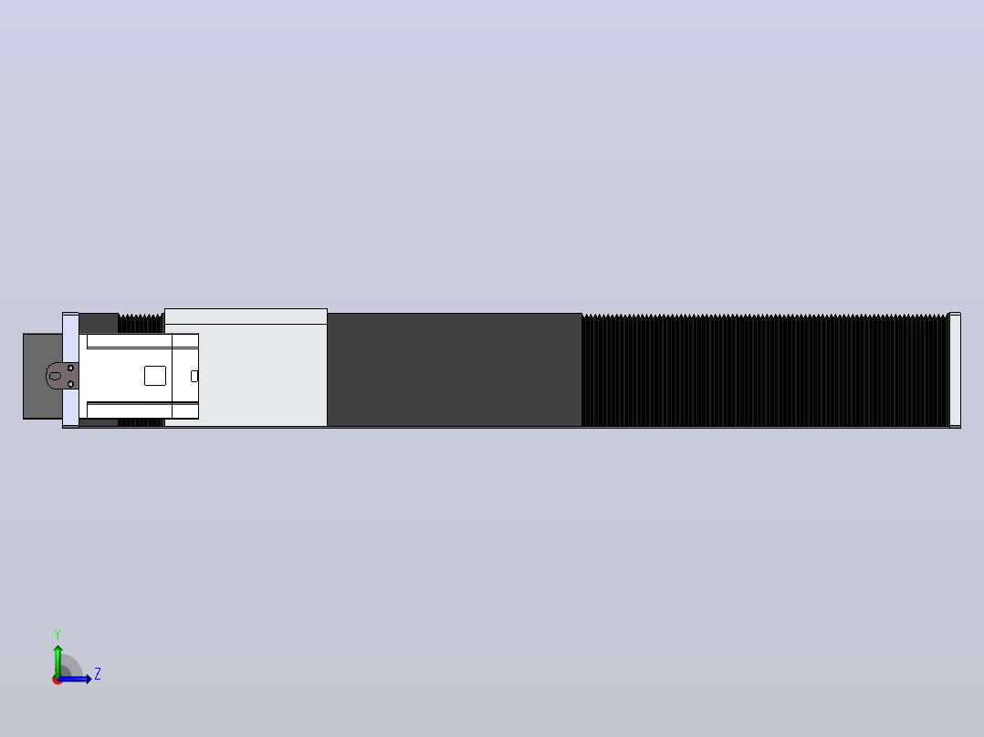 DMSF170-LCR风琴罩丝杆模组直线模组（电机左折）[DMSF170-L05S500-DT400-A2U-LCR-P5]左视图