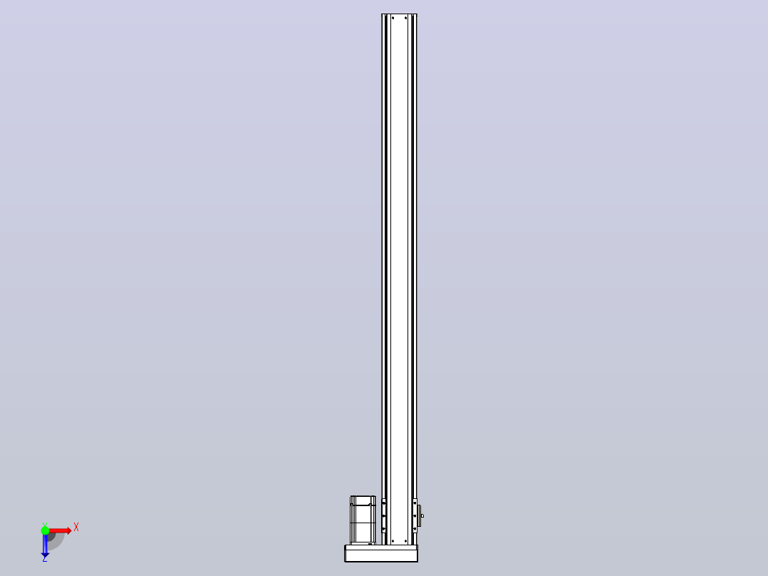 日规模组半封闭丝杆TPA-HNR-85S-1610C-L1100-ML-Y-P20-N3俯视图