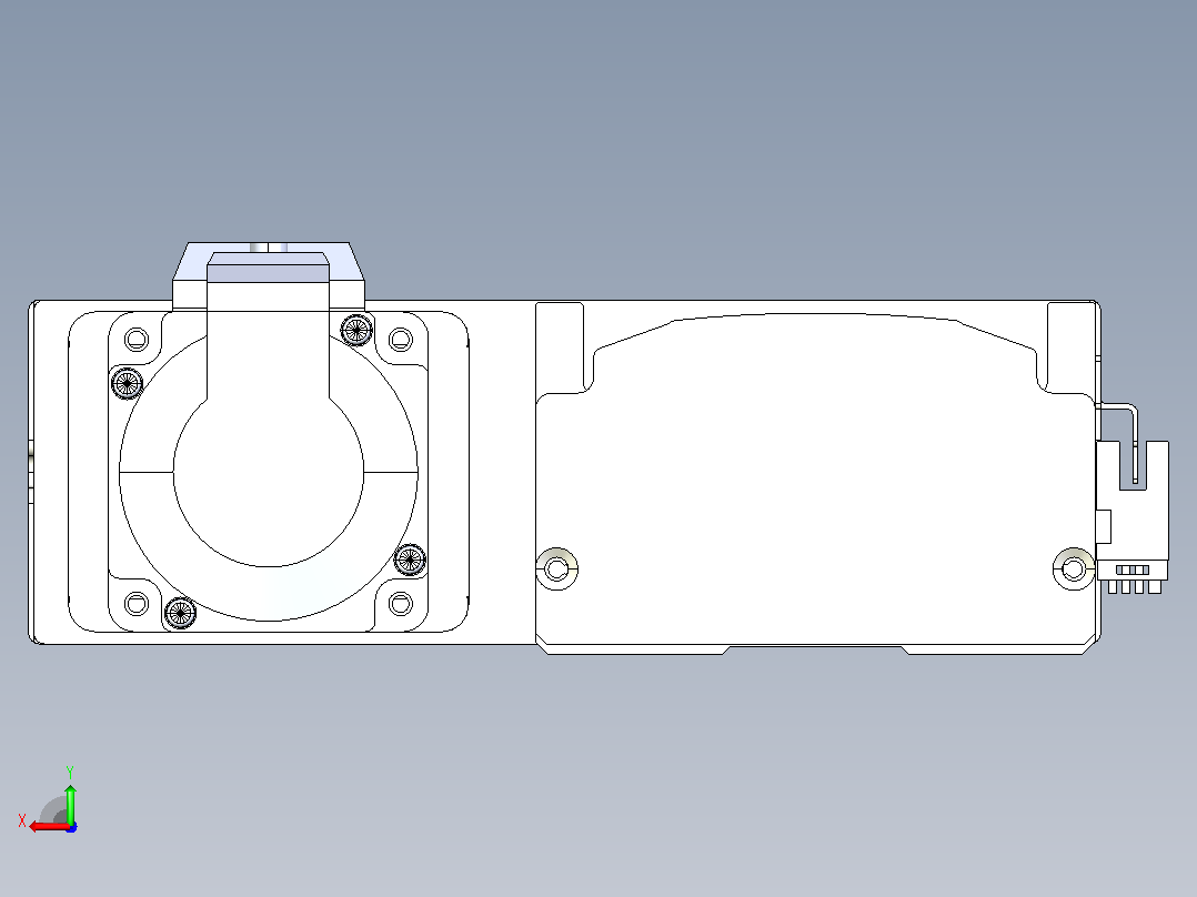 日规模组半封闭丝杆TPA-HNR-105D-1610C-L450-MR-C-P40-N3后视图