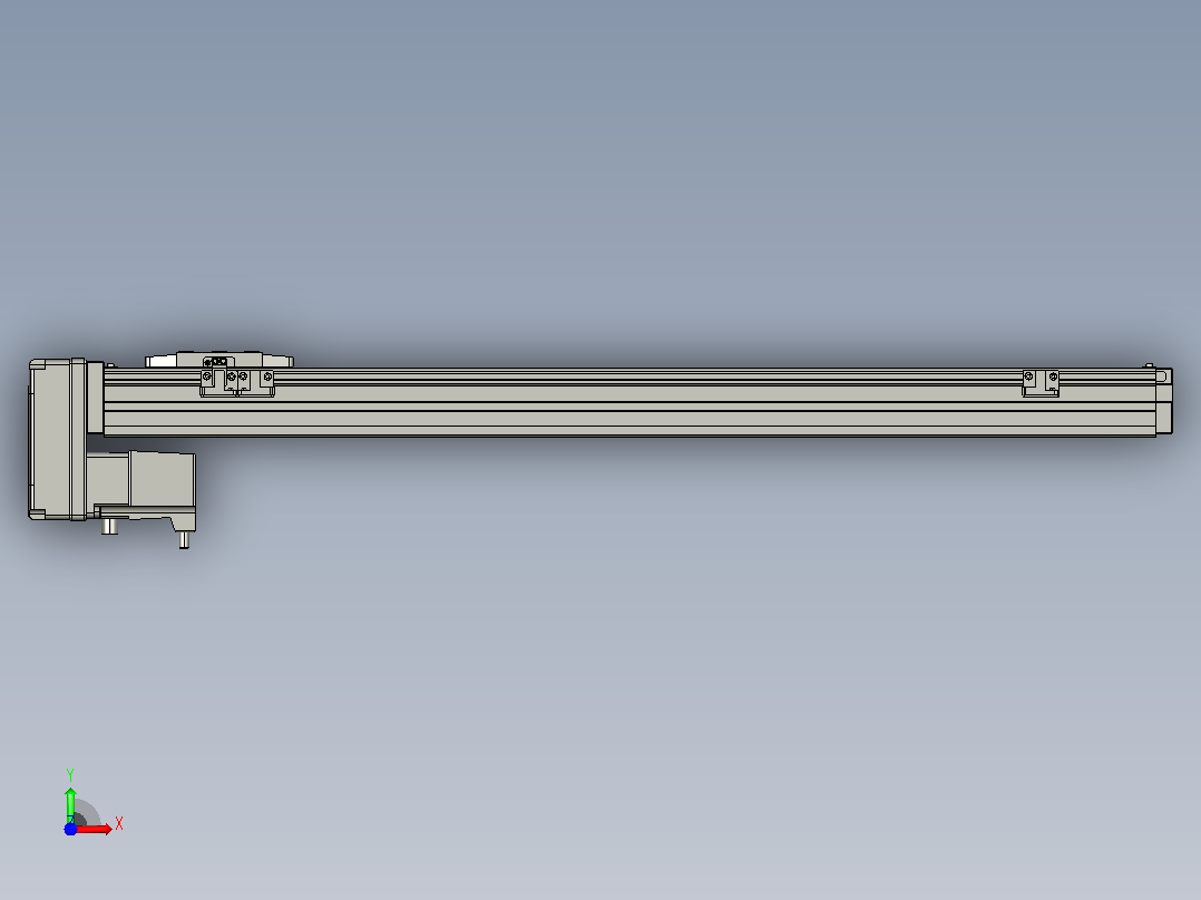 GTH4-L#-500-BM-M05-C3 GTH4内嵌式螺杆滑台 电机后折 TOYO模组前视图