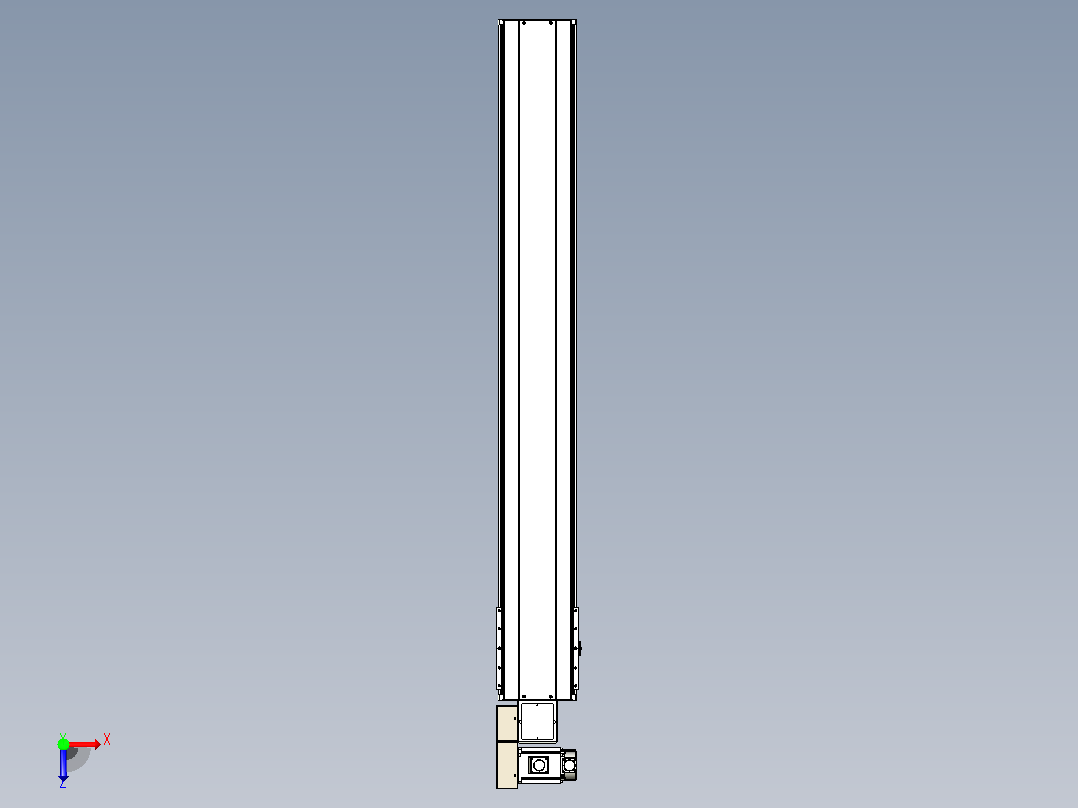 皮带直线轴半封闭可选导轨TPA-HNB-220D-176-L1500-ML-Y-P1K-N3俯视图