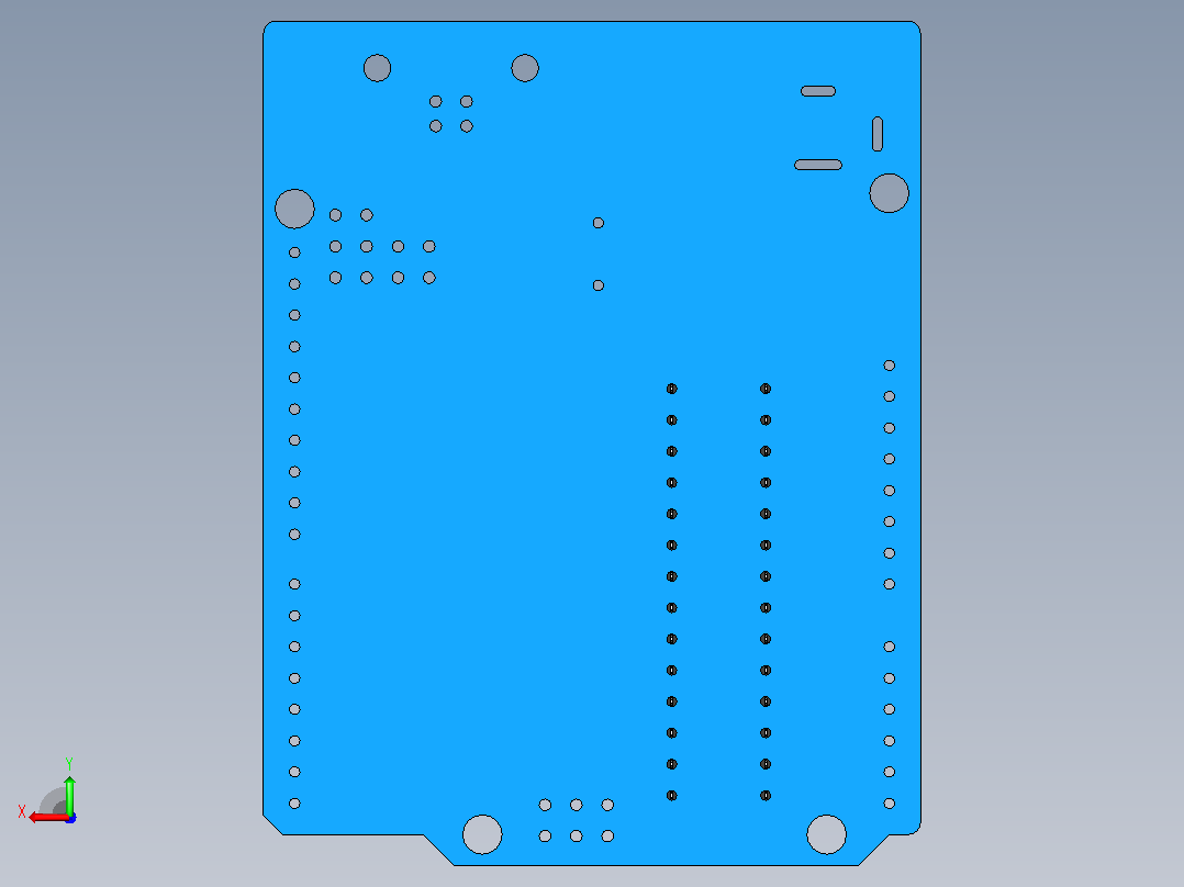 插座Arduino PCB visualisation后视图