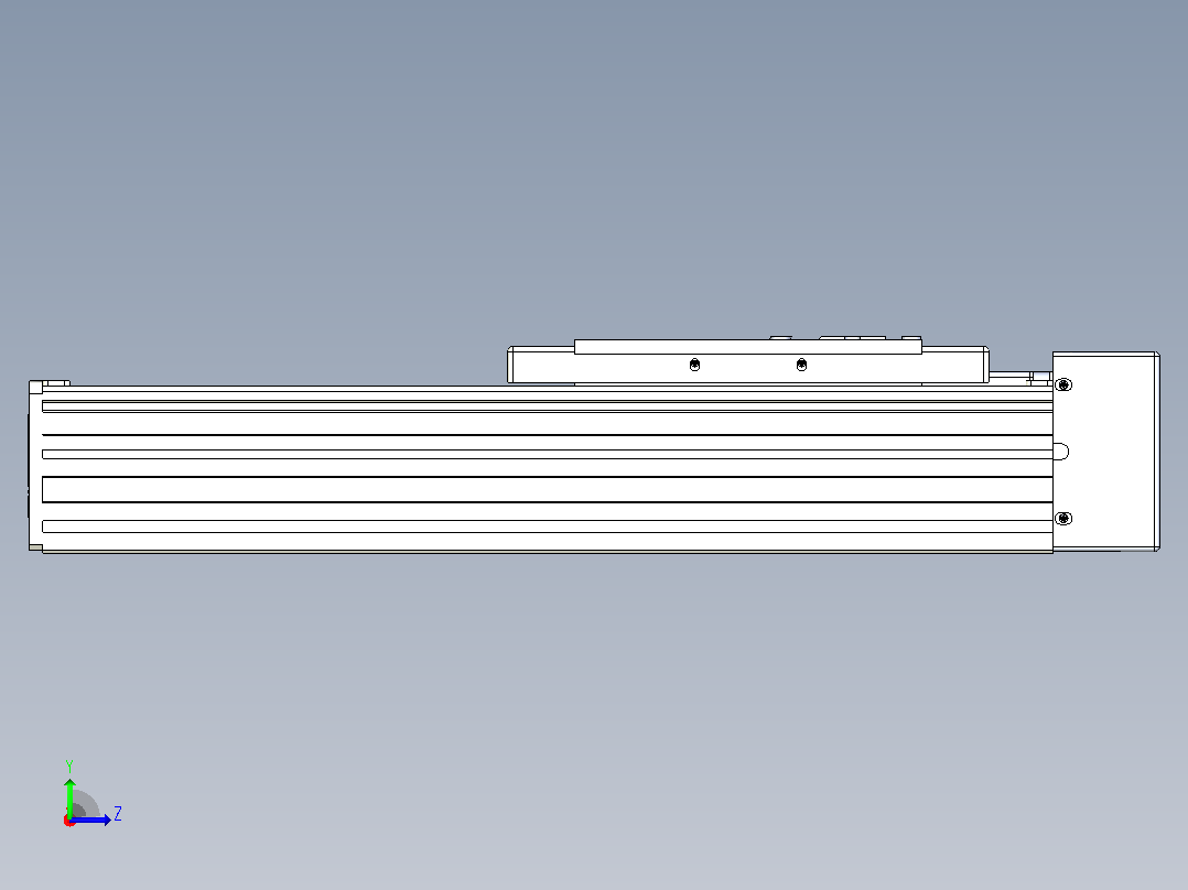 滚珠丝杠直线轴带导轨全封闭TPA-HCR-140D-2010C-L150-MR-C-P40-N3左视图