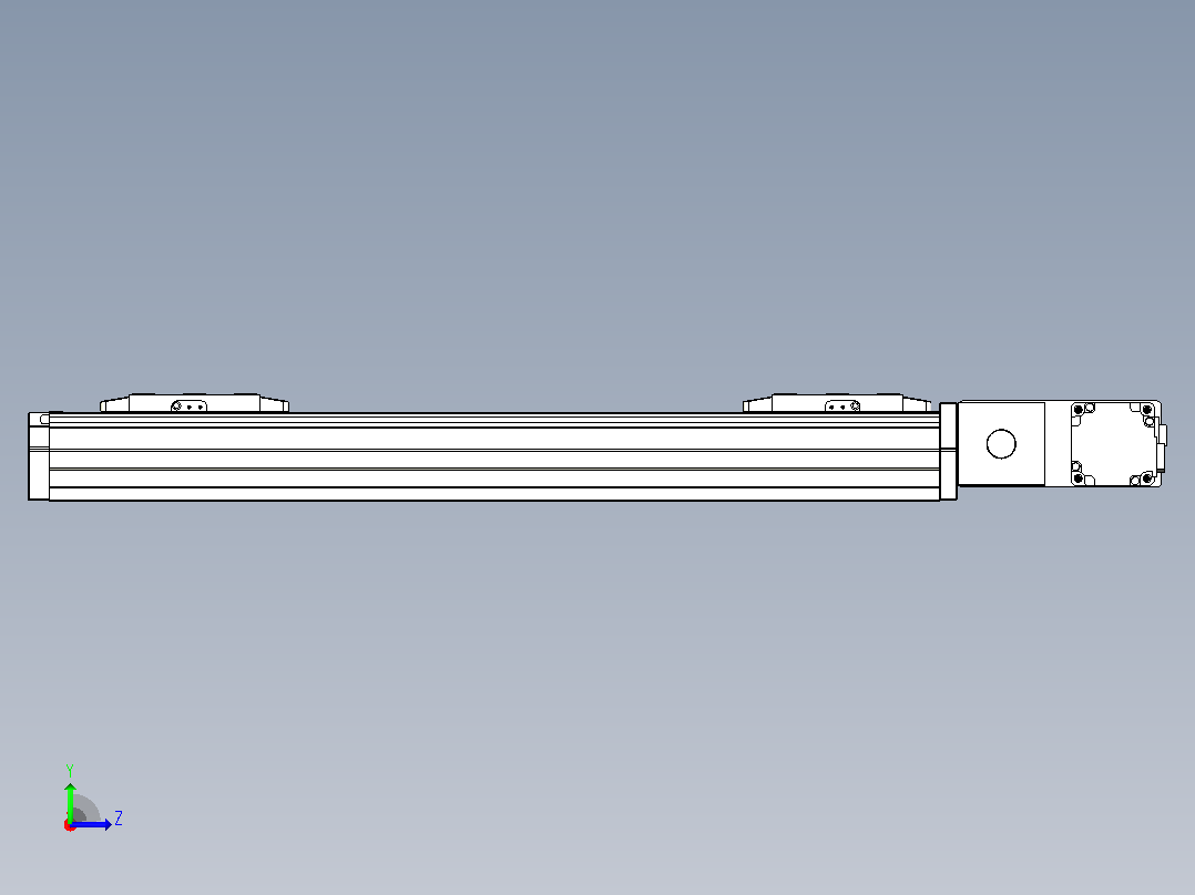 皮带直线轴双滑块型TPA-GCBS-80-P60-L150-QR-M20-N3左视图