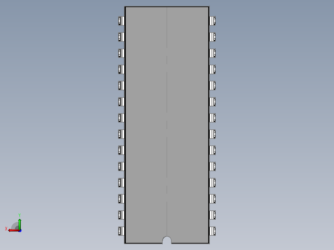 电子器件DIP 28 IC with 0_350in Window后视图