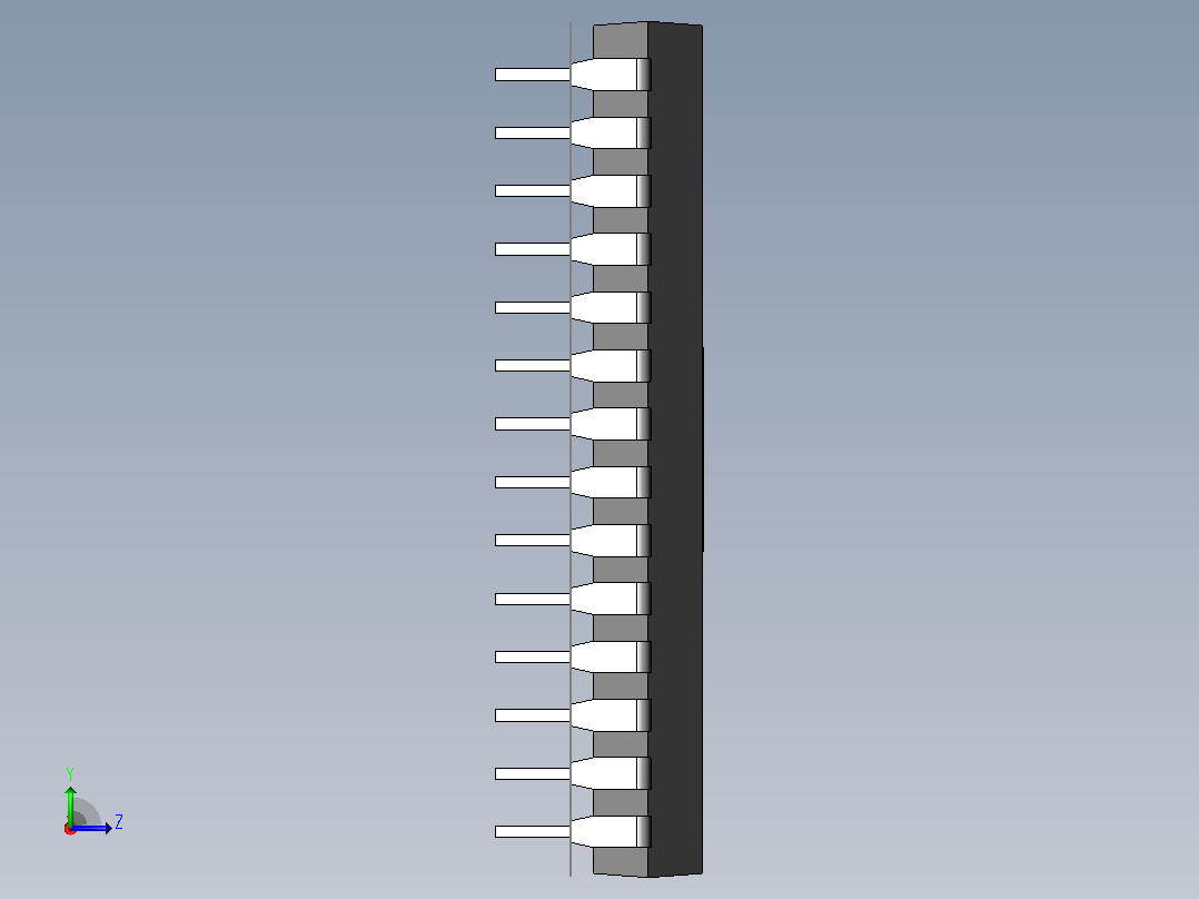 电子器件DIP 28 IC with 0_350in Window左视图