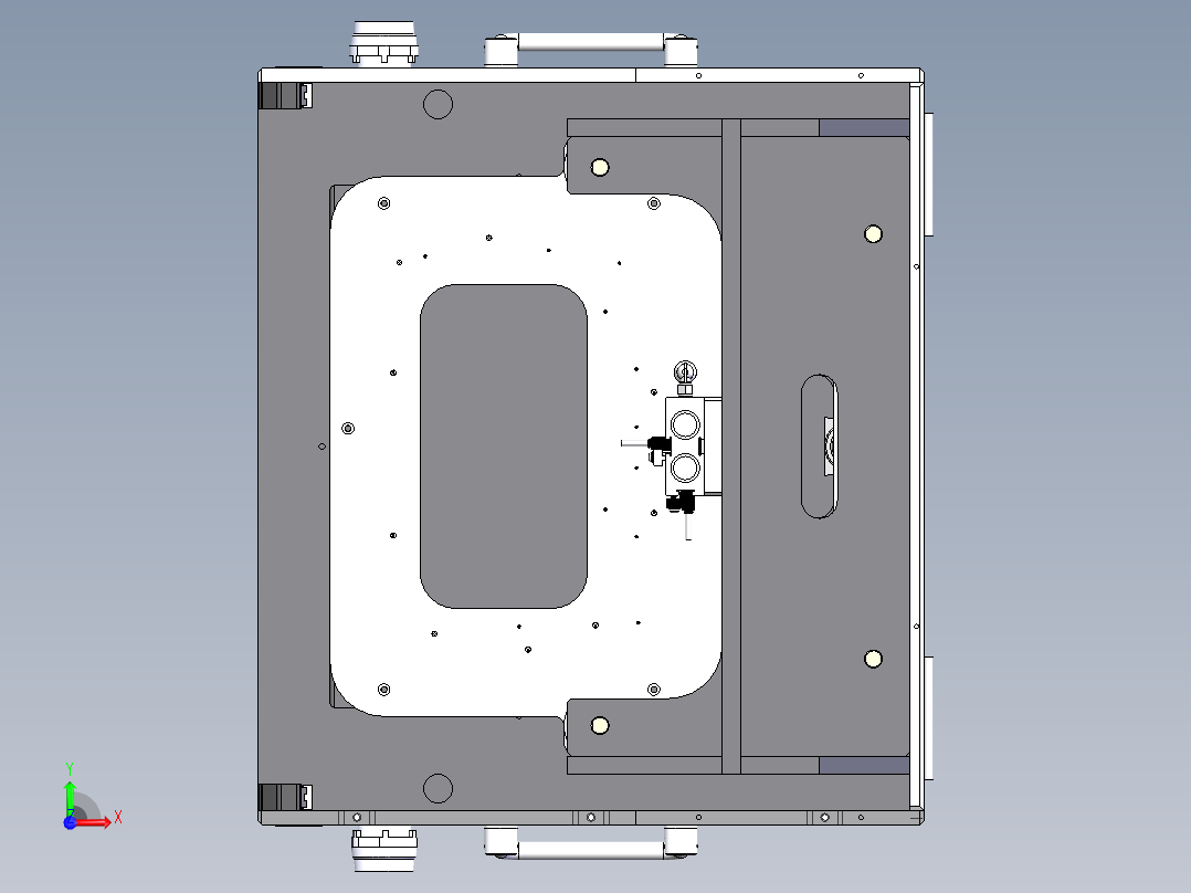 导通测试治具3D模型图纸 Solidworks设计前视图