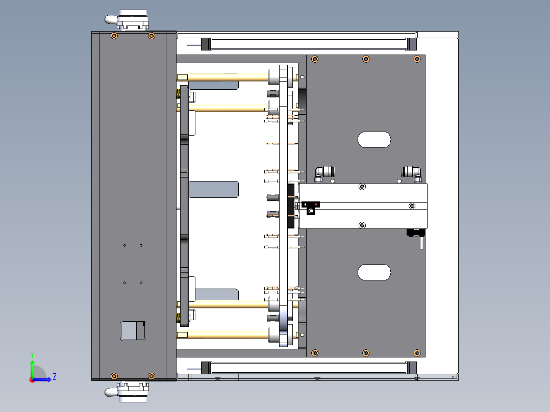 导通测试治具3D模型图纸 Solidworks设计左视图