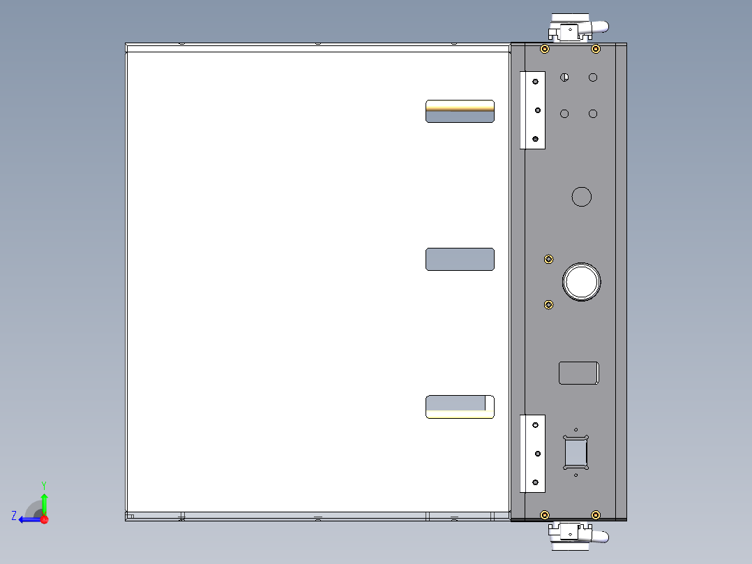 导通测试治具3D模型图纸 Solidworks设计右视图