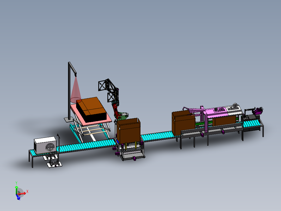 套箱封箱贴标签一体化包装线sw12可编辑