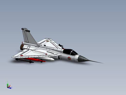简易LCA tejas轻型战斗机模型3D图纸 Solidworks设计