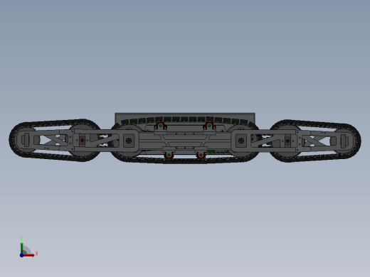 移动履带式救援机器人底盘3D模型图纸 Solidworks设计前视缩略图