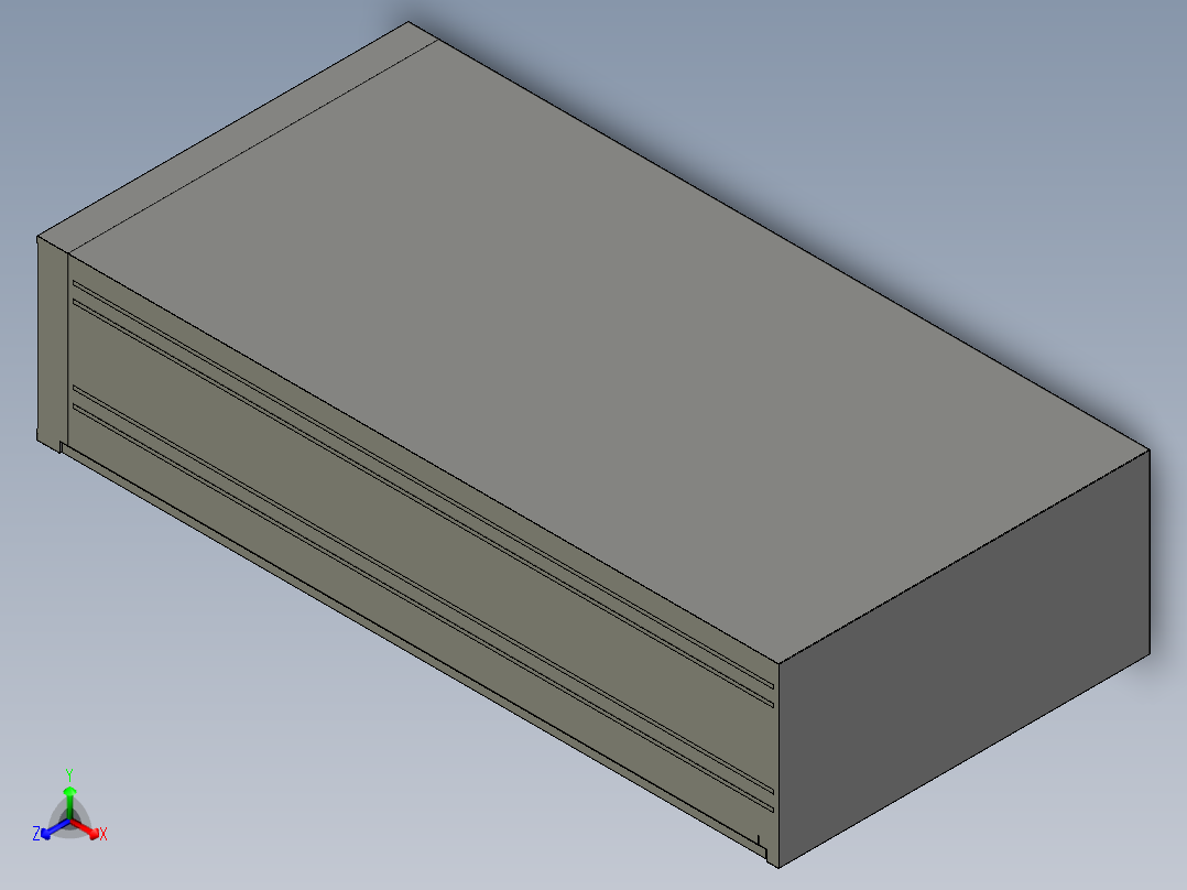 双拉门文件柜3D模型