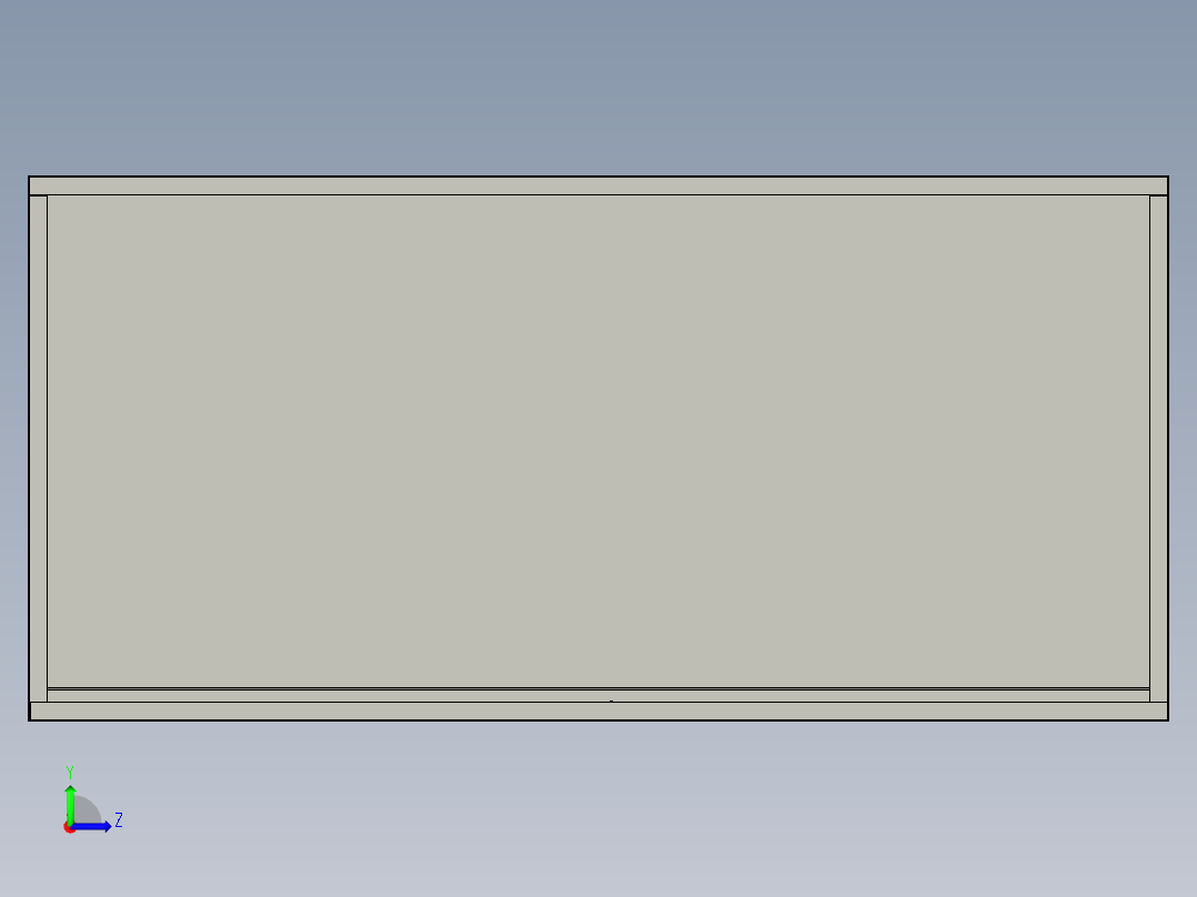 双拉门文件柜3D模型左视图