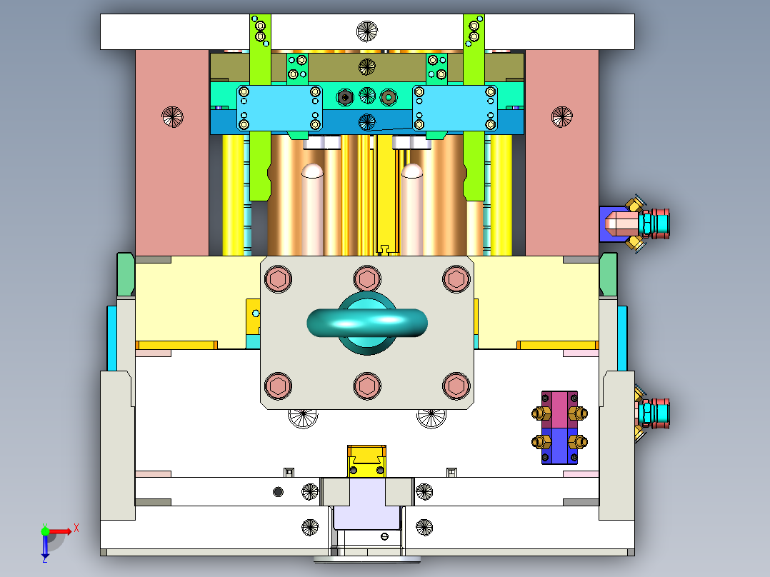 汽车某零部件大型模具俯视图
