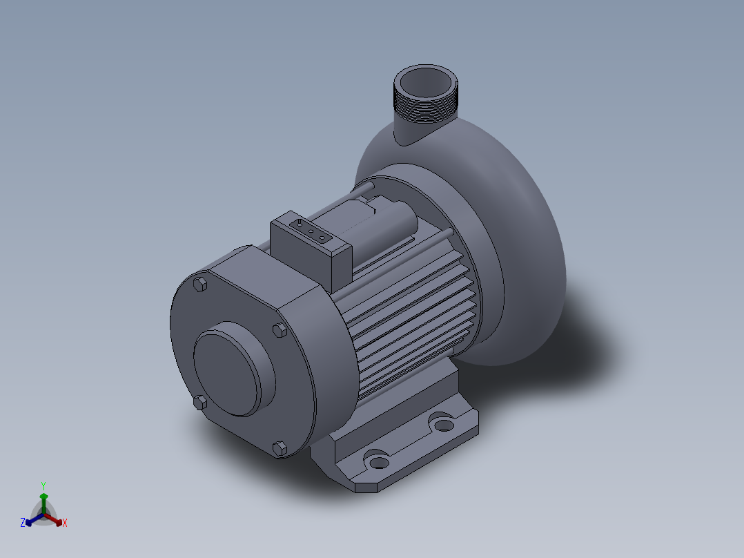 XBD型消防泵正等轴测图