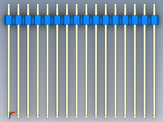 彩色公头100mil（2.54mm）系列-DS1021_blue_1x16p_100mil_Type43_rev1.0俯视缩略图
