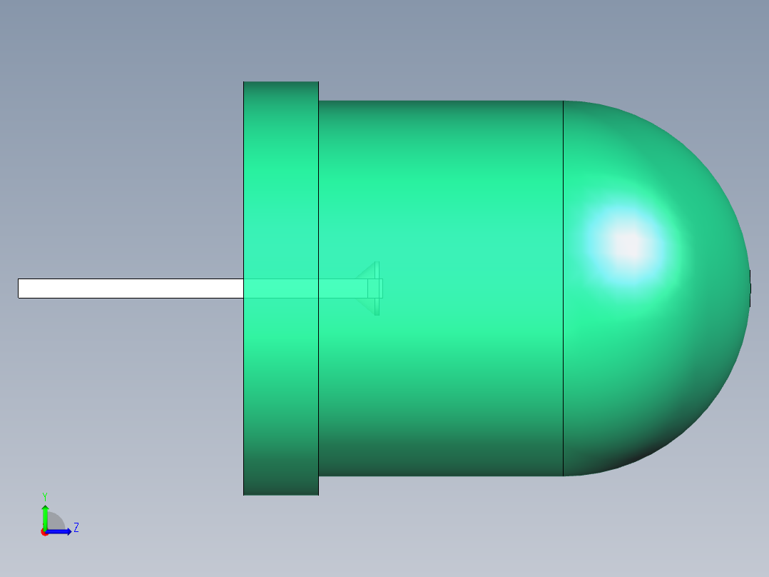 LED_Round_Green3_D10.0mm左视图