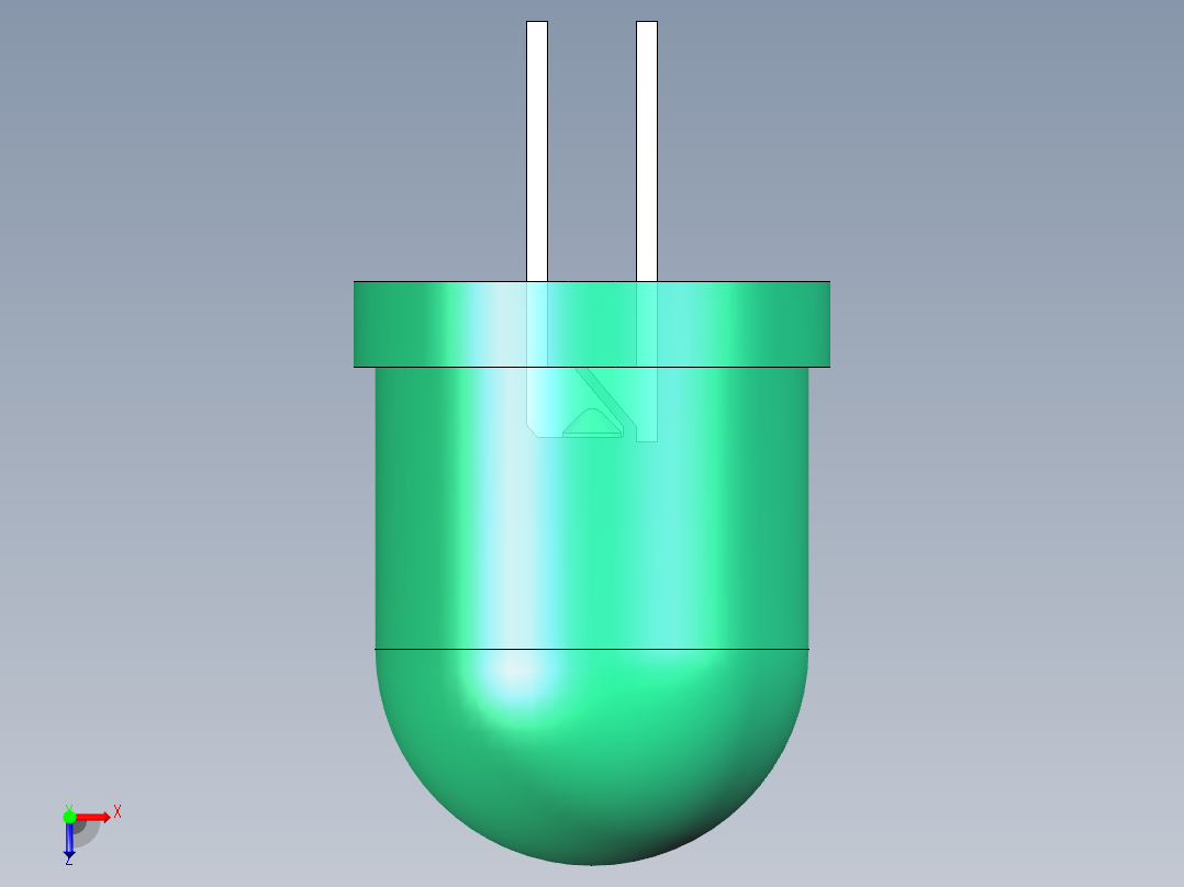 LED_Round_Green3_D10.0mm俯视图