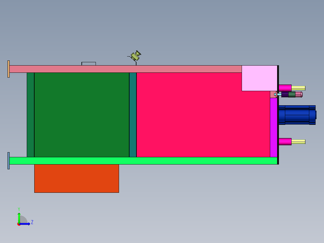 微流空气泄漏试验机左视图