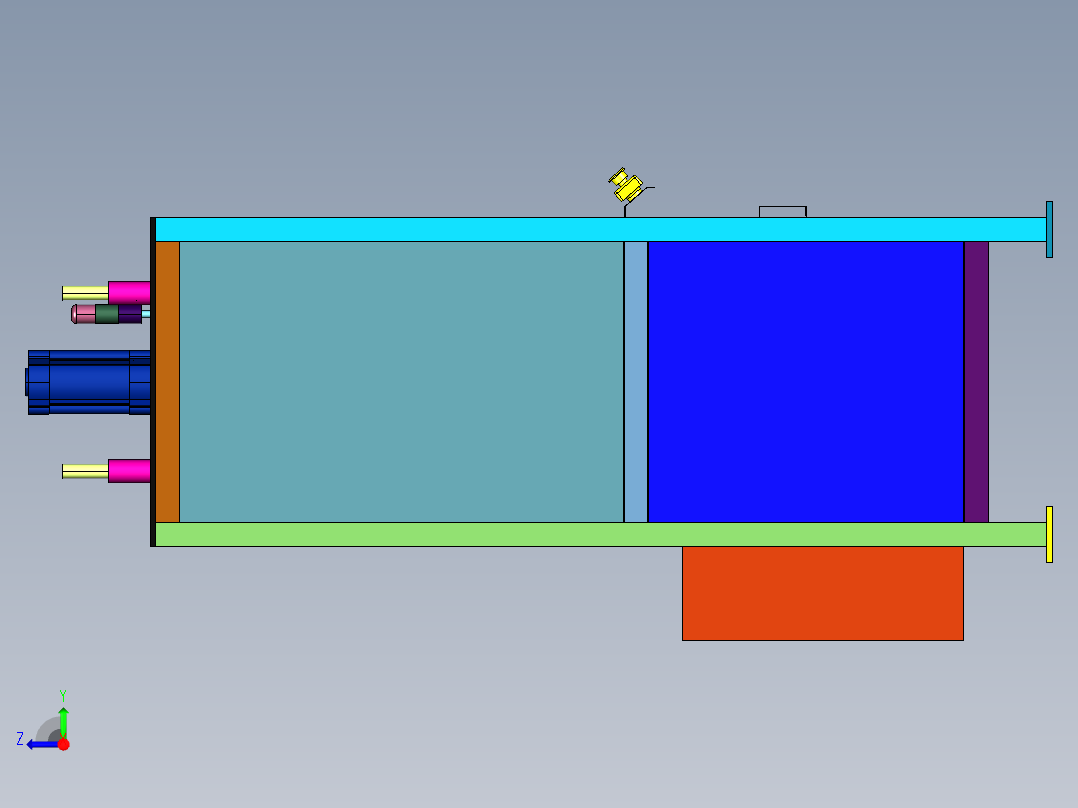 微流空气泄漏试验机右视图