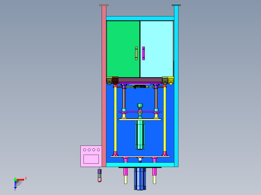 微流空气泄漏试验机俯视图