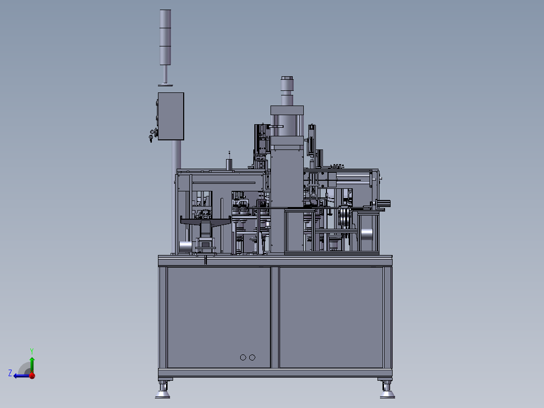 汽车油封工件组装机右视图