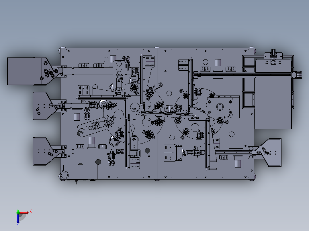 汽车油封工件组装机俯视图
