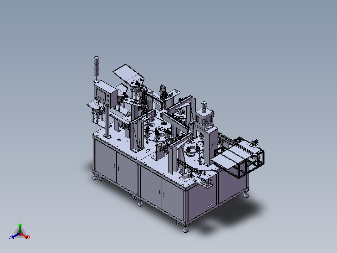 汽车油封工件组装机正等轴测图