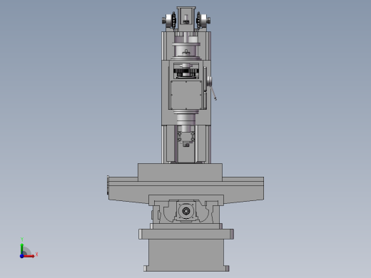 铣床模型设计前视缩略图