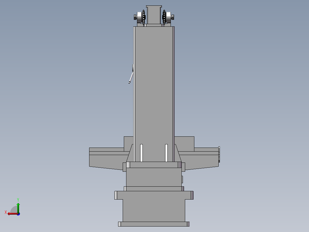 铣床模型设计后视图