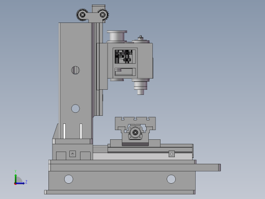 铣床模型设计左视缩略图