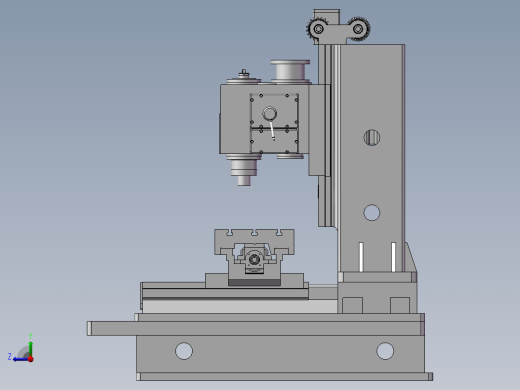 铣床模型设计右视缩略图