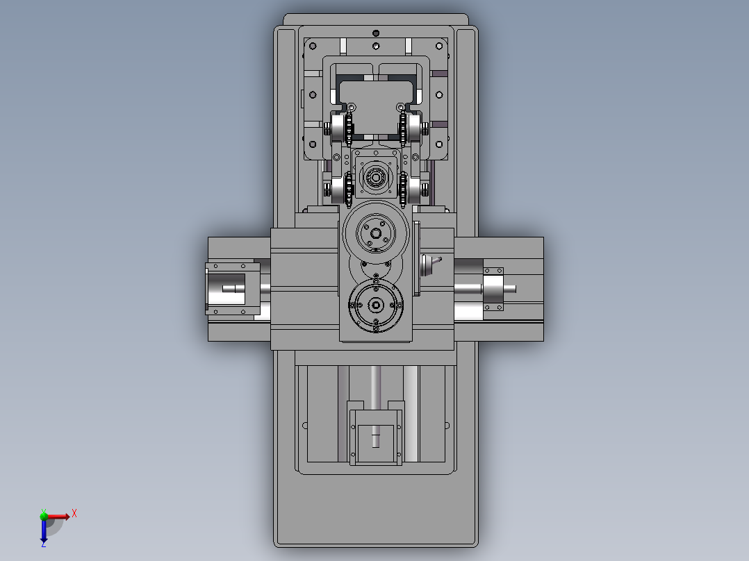 铣床模型设计俯视图
