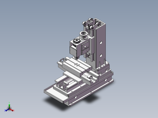 铣床模型设计正等轴测缩略图