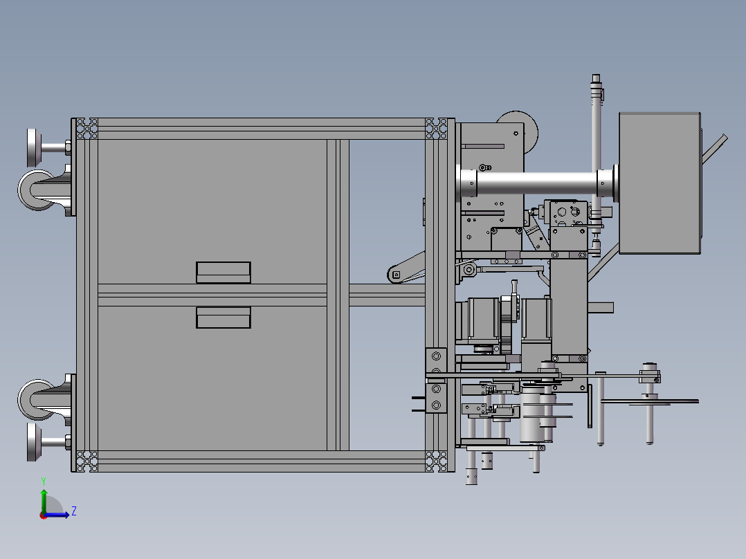 检测包装机左视图