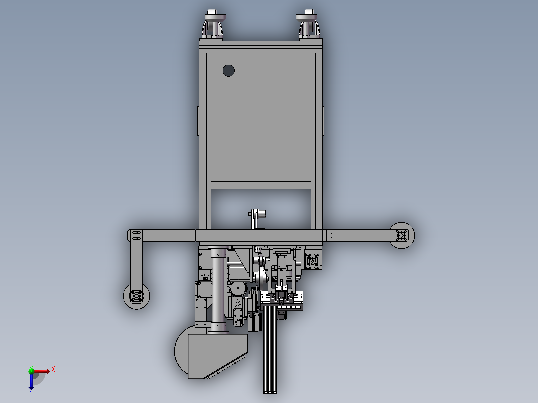 检测包装机俯视图
