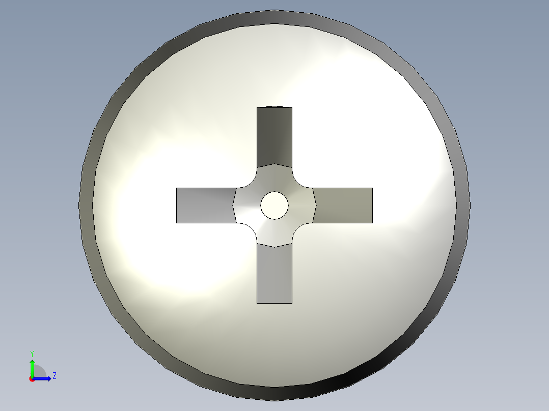 Cross_recessed_head-M4-60-30-4-7-3.5.stp螺钉-左视图