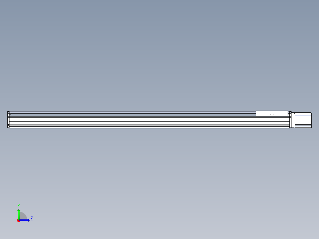 东锦丝杆传动-直线滑台模组DH270-C-L10-S2000-BC-T1000W-C3左视图