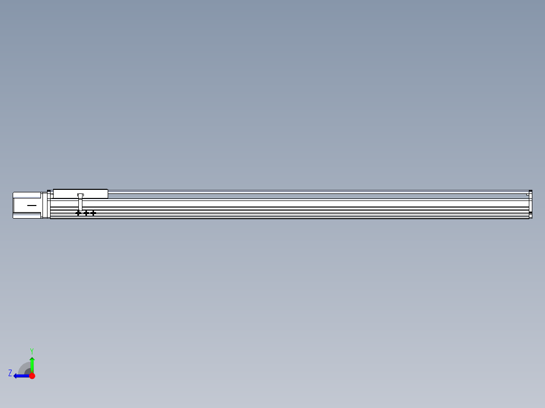 东锦丝杆传动-直线滑台模组DH270-C-L10-S2000-BC-T1000W-C3右视图