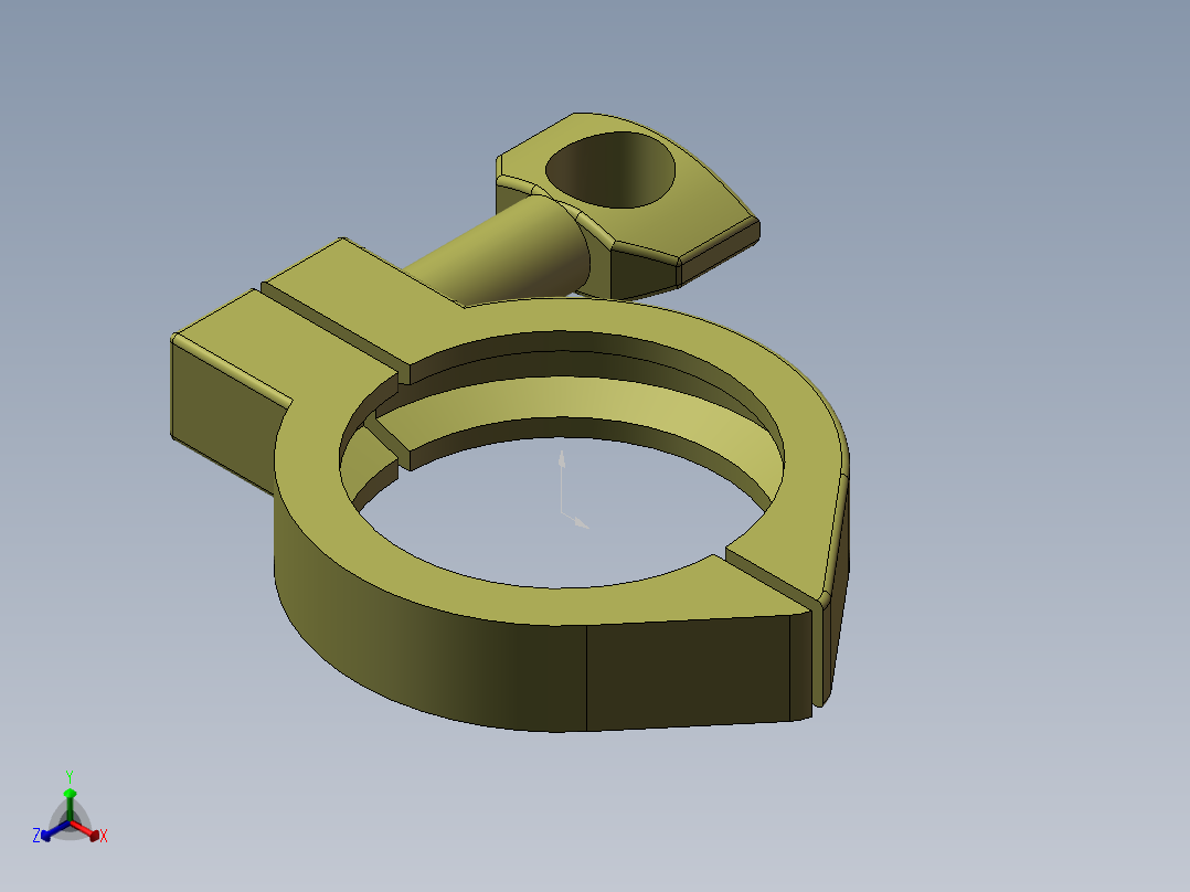 卡箍2”正等轴测图