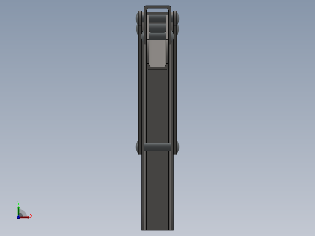 支架架子锁25MM前视图