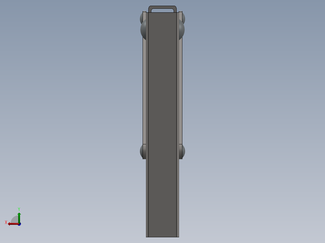 支架架子锁25MM后视图