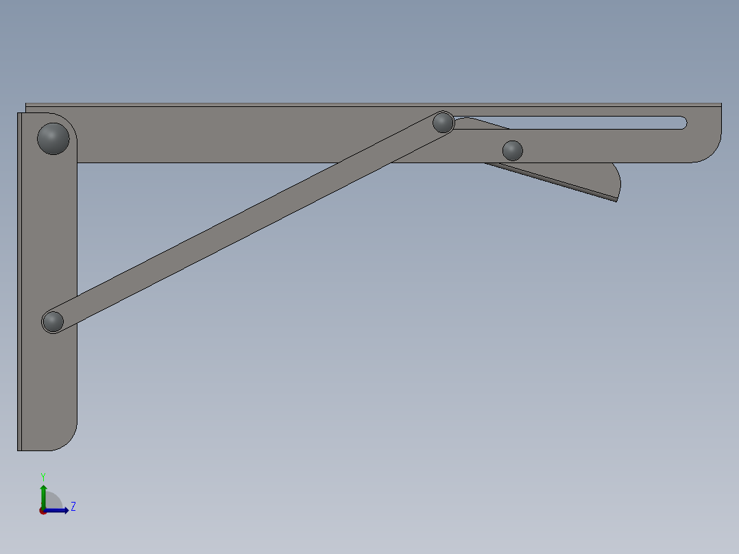 支架架子锁25MM左视图
