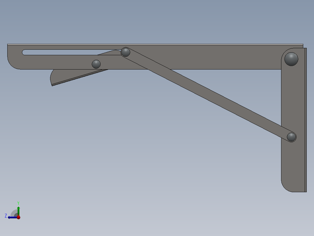 支架架子锁25MM右视图