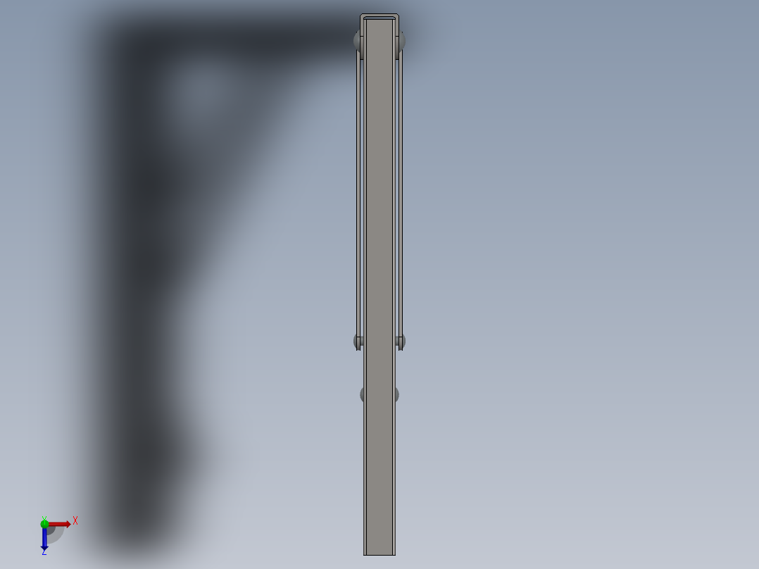 支架架子锁25MM俯视图