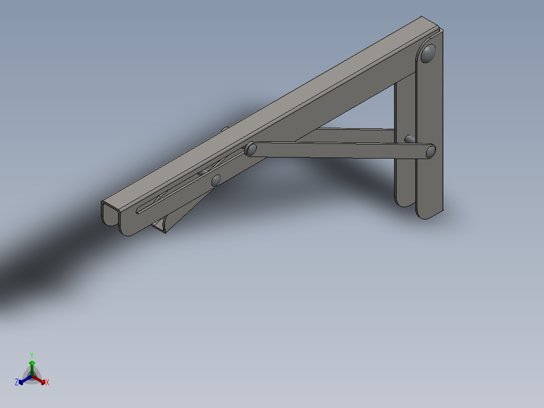 支架架子锁25MM正等轴测图