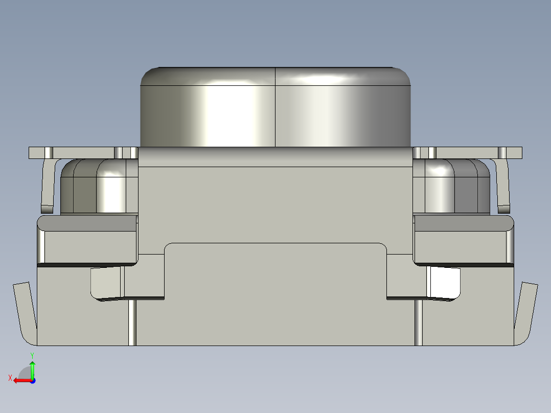 16毫米方形薄型SMD轻触开关后视图