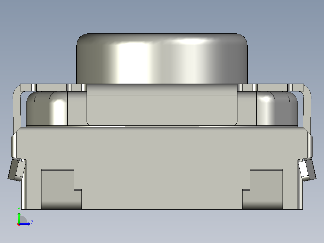 16毫米方形薄型SMD轻触开关左视图