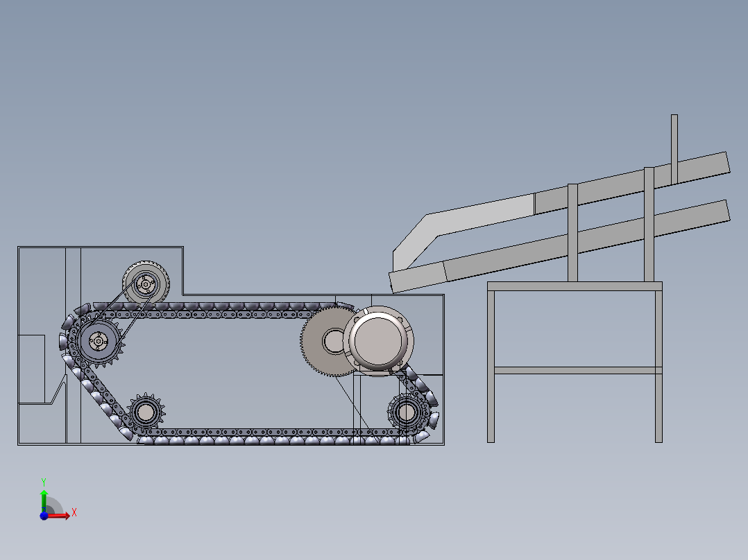 板栗分级切口机设计含SW三维图+二维+说明书前视图